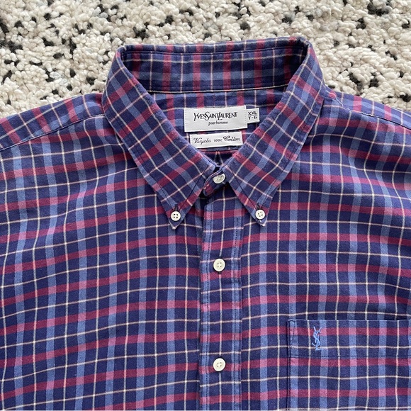 Vintage Yves Saint Laurent YSL Flannel - Picture 2 of 4